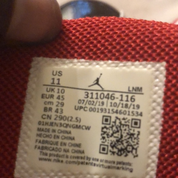 JORDANS DUB ZERO VARSITY RED& BLACK BRAND NEW - Picture 5 of 6